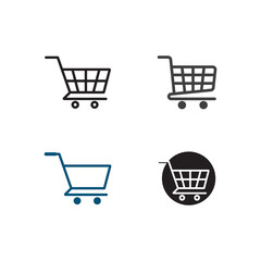 Shopping Cart and basket store Logo vector Template Illustration