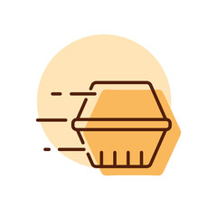 Food box vector icon. Delivery sign