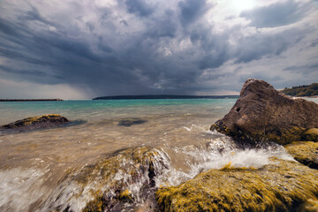 Sea storm in Varna, Bulgaria