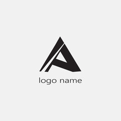 letter A creative logo illustration of a black vector design