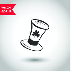 Holy Patrick hat vector icon. Studio background. EPS 10 vector flat sign design. Holy patrick hat symbol pictogram