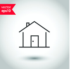 Home vector icon. House icon. Studio background. EPS 10 vector sign. House flat sign design. Home symbol pictogram