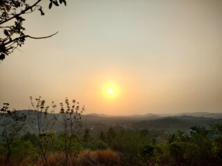 sunrise in the mountains