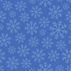 Fototapeta na wymiar Random Seamless Snowflake Pattern
