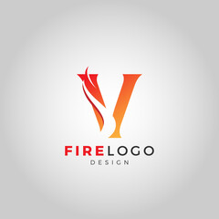 A letter fire logo template