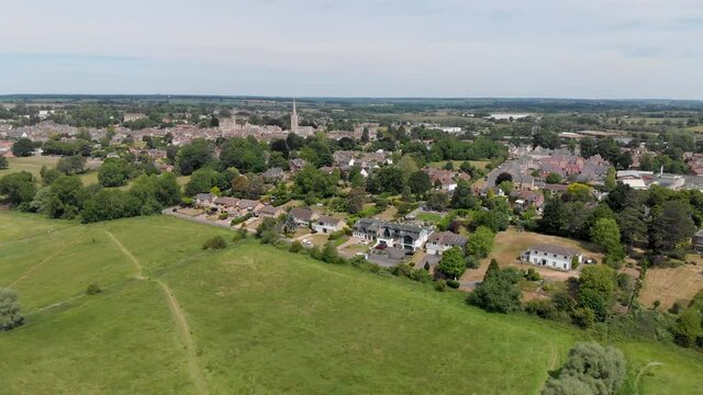 Oundle Historic English Town Northamptonshire Spring Landscape Drone Aerial View