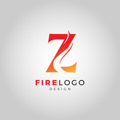 Obraz premium A letter fire logo template