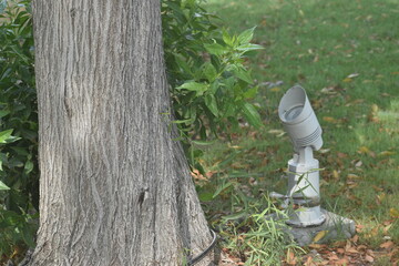 Light up for a tree.Spot light design for night.