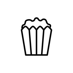 Popcorn, box icon. Simple line, outline vector elements of shopping center icons for ui and ux, website or mobile application
