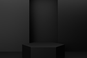 Display stand design. 3D rendering.