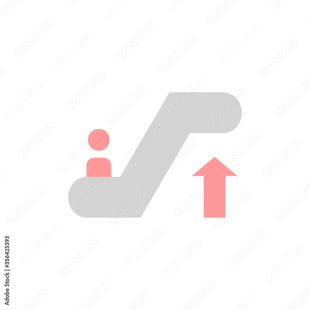Poster sign, escalator icon. simple color vector elements of shopping center icons for ui and ux, website o