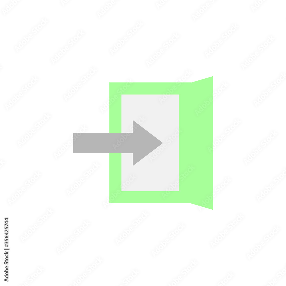 Poster sign, exit icon. simple color vector elements of shopping center icons for ui and ux, website or mob