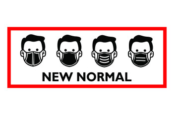 Wear a mask always. Wear a mask during the corona virus pandemic, protection against infectious diseases. Stop infection, vector illustration