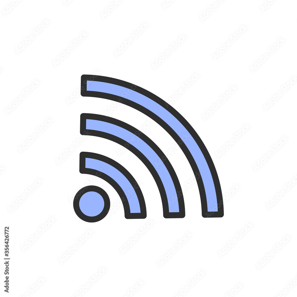 Poster sign, wi-fi icon. simple color with outline vector elements of shopping center icons for ui and ux, 