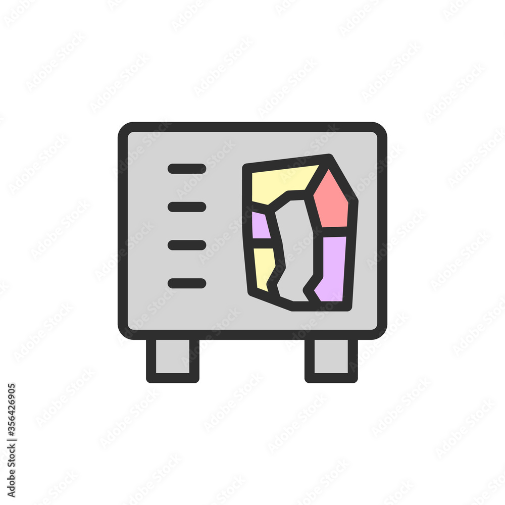 Poster mall, map icon. simple color with outline vector elements of shopping center icons for ui and ux, we