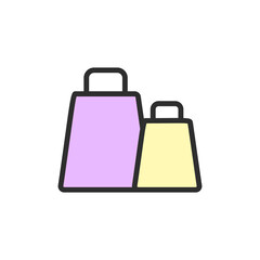 Package, mall icon. Simple color with outline vector elements of shopping center icons for ui and ux, website or mobile application