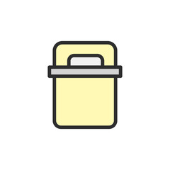 Trash can, mall icon. Simple color with outline vector elements of shopping center icons for ui and ux, website or mobile application