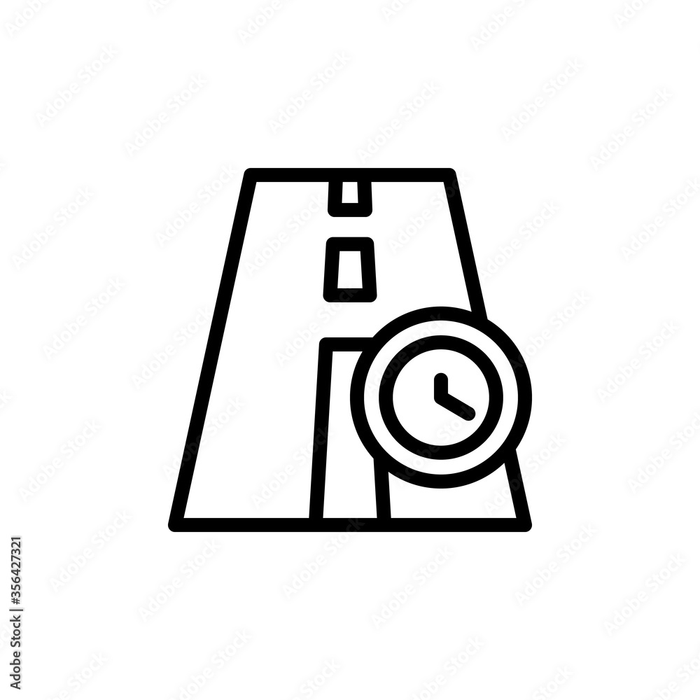 Poster road icon. simple line, outline vector elements of navigation icons for ui and ux, website or mobile