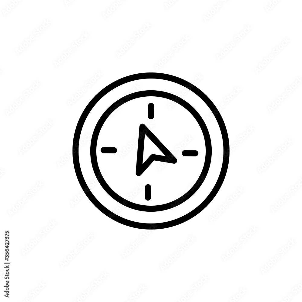 Poster compass icon. simple line, outline vector elements of navigation icons for ui and ux, website or mob