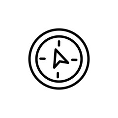 Compass icon. Simple line, outline vector elements of navigation icons for ui and ux, website or mobile application