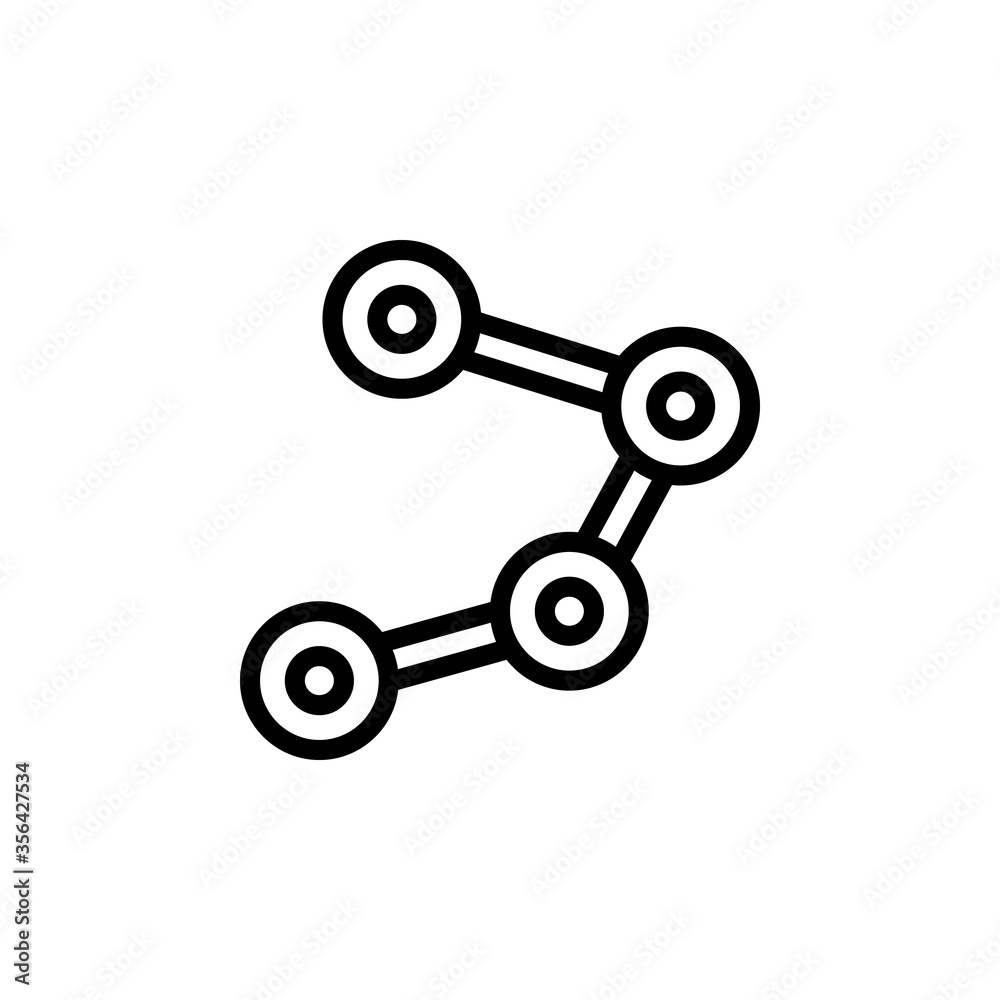 Poster route, map icon. simple line, outline vector elements of navigation icons for ui and ux, website or 