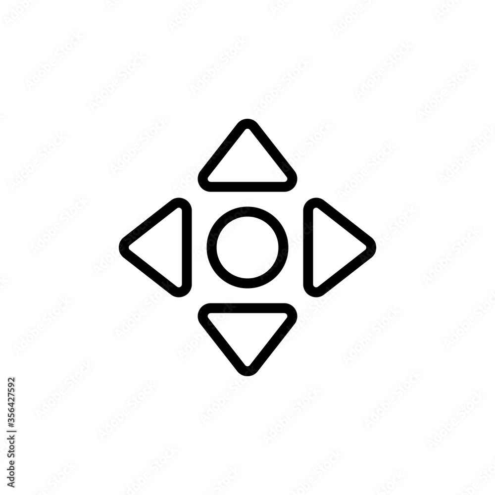 Poster move, map icon. simple line, outline vector elements of navigation icons for ui and ux, website or m