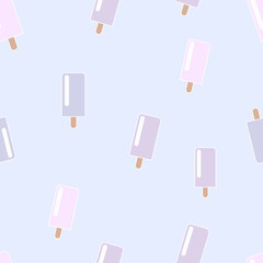 Ice- cream eskimo seamless pattern