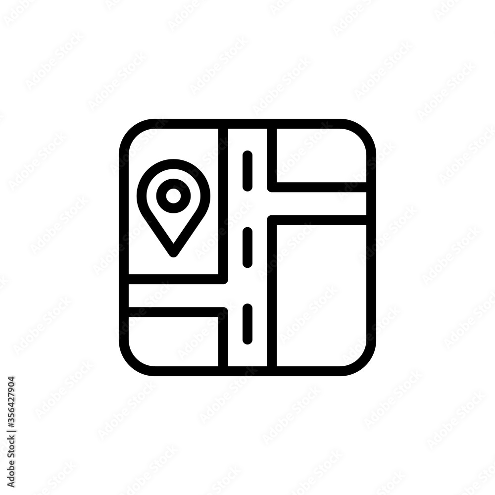 Poster map, placeholder icon. simple line, outline vector elements of navigation icons for ui and ux, websi
