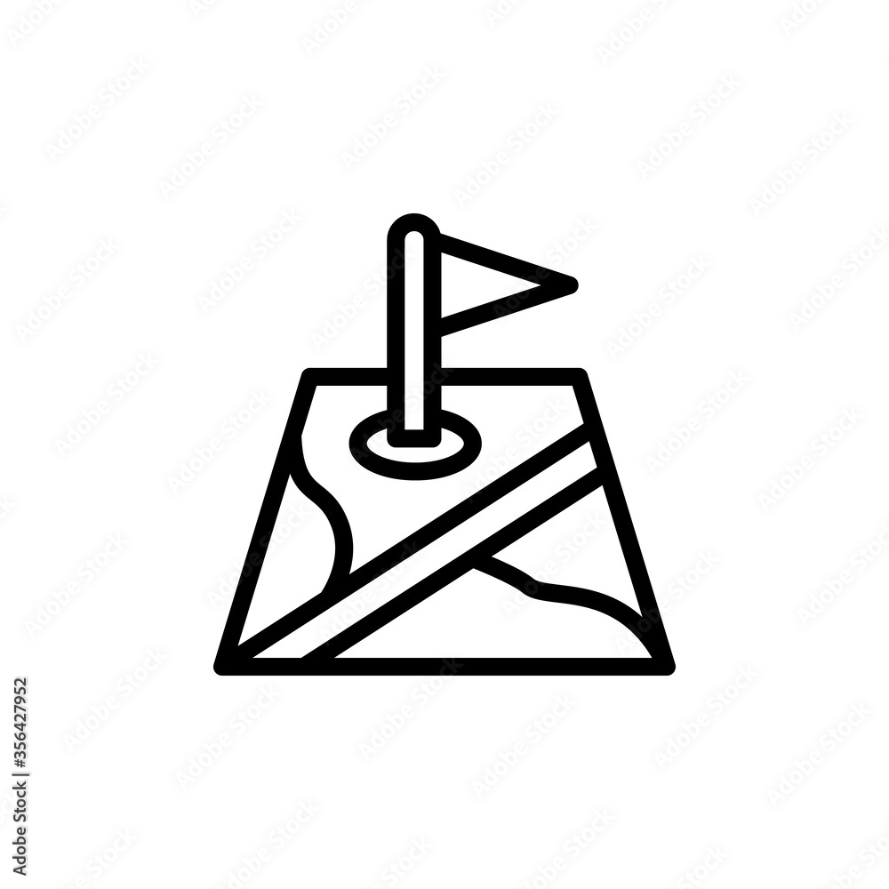 Poster flag, map icon. simple line, outline vector elements of navigation icons for ui and ux, website or m