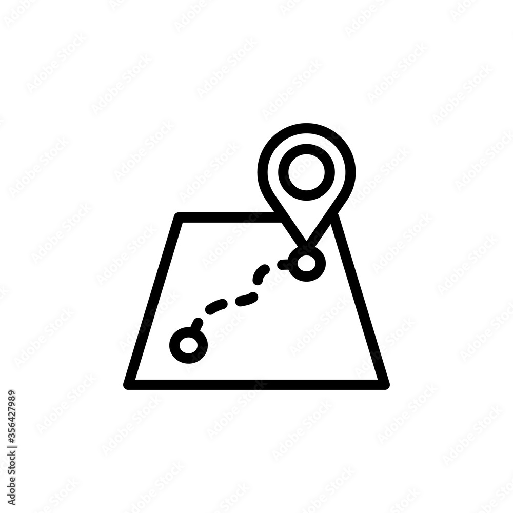 Poster placeholder, map icon. simple line, outline vector elements of navigation icons for ui and ux, websi