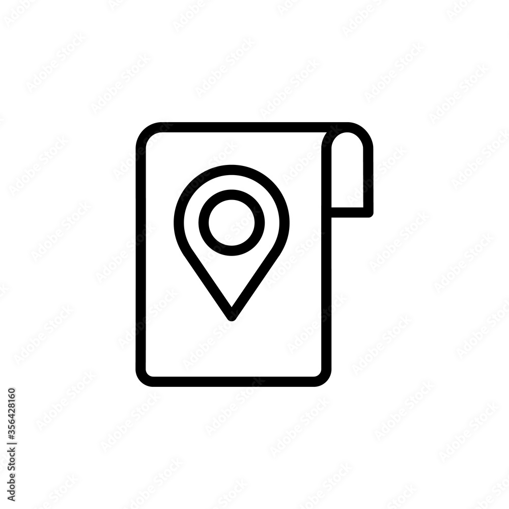 Poster placeholder, map icon. simple line, outline vector elements of navigation icons for ui and ux, websi