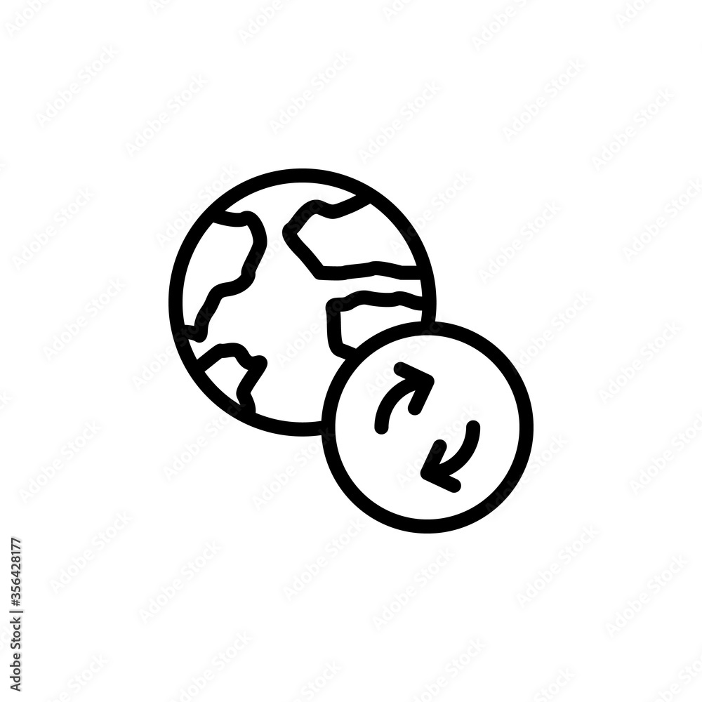 Poster planet earth, map icon. simple line, outline vector elements of navigation icons for ui and ux, webs