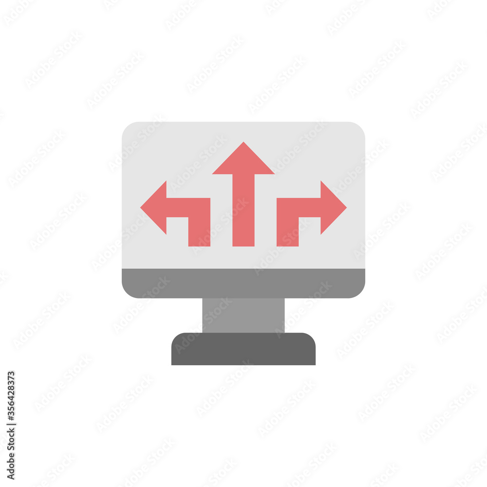 Poster monitor icon. simple color vector elements of navigation icons for ui and ux, website or mobile appl