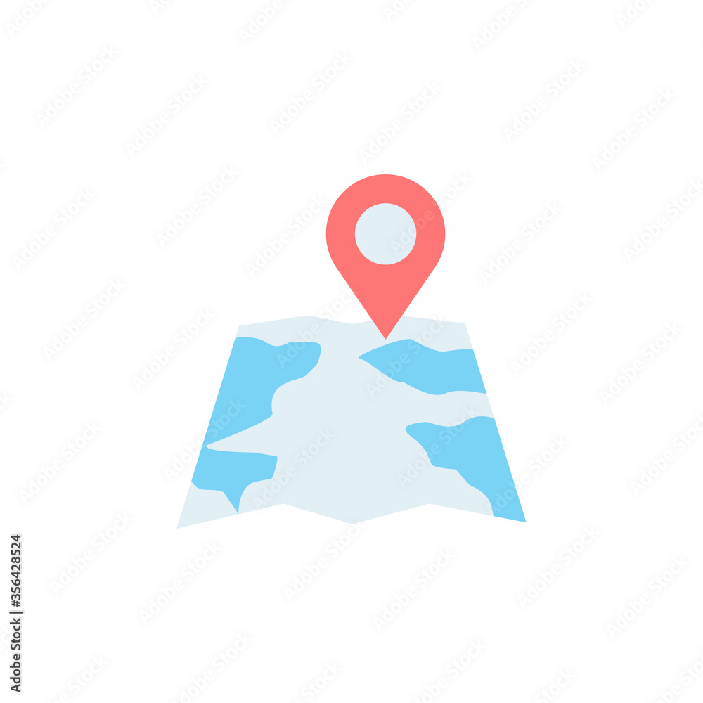 Poster worldwide, map, search icon. simple color vector elements of navigation icons for ui and ux, website