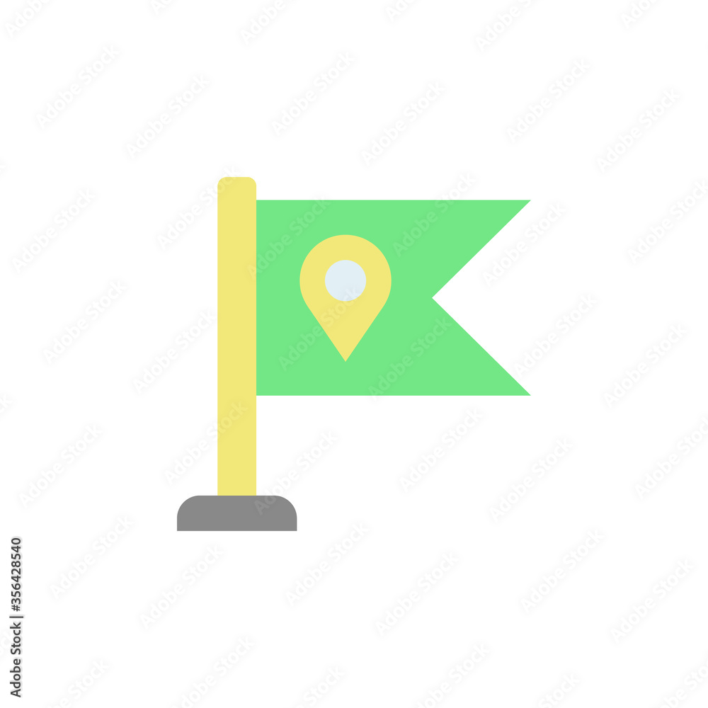 Poster flag icon. simple color vector elements of navigation icons for ui and ux, website or mobile applica