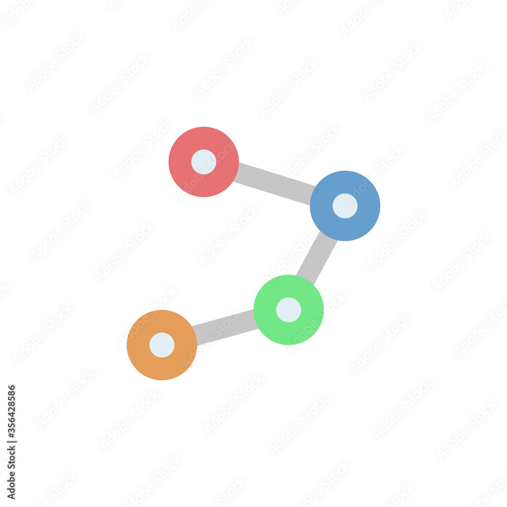 Poster route, map icon. simple color vector elements of navigation icons for ui and ux, website or mobile a