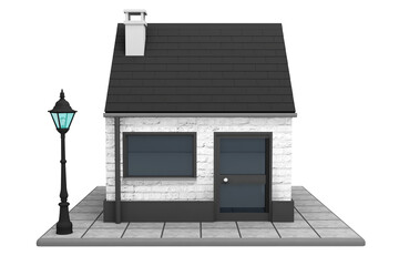 small house home estate construction 3D