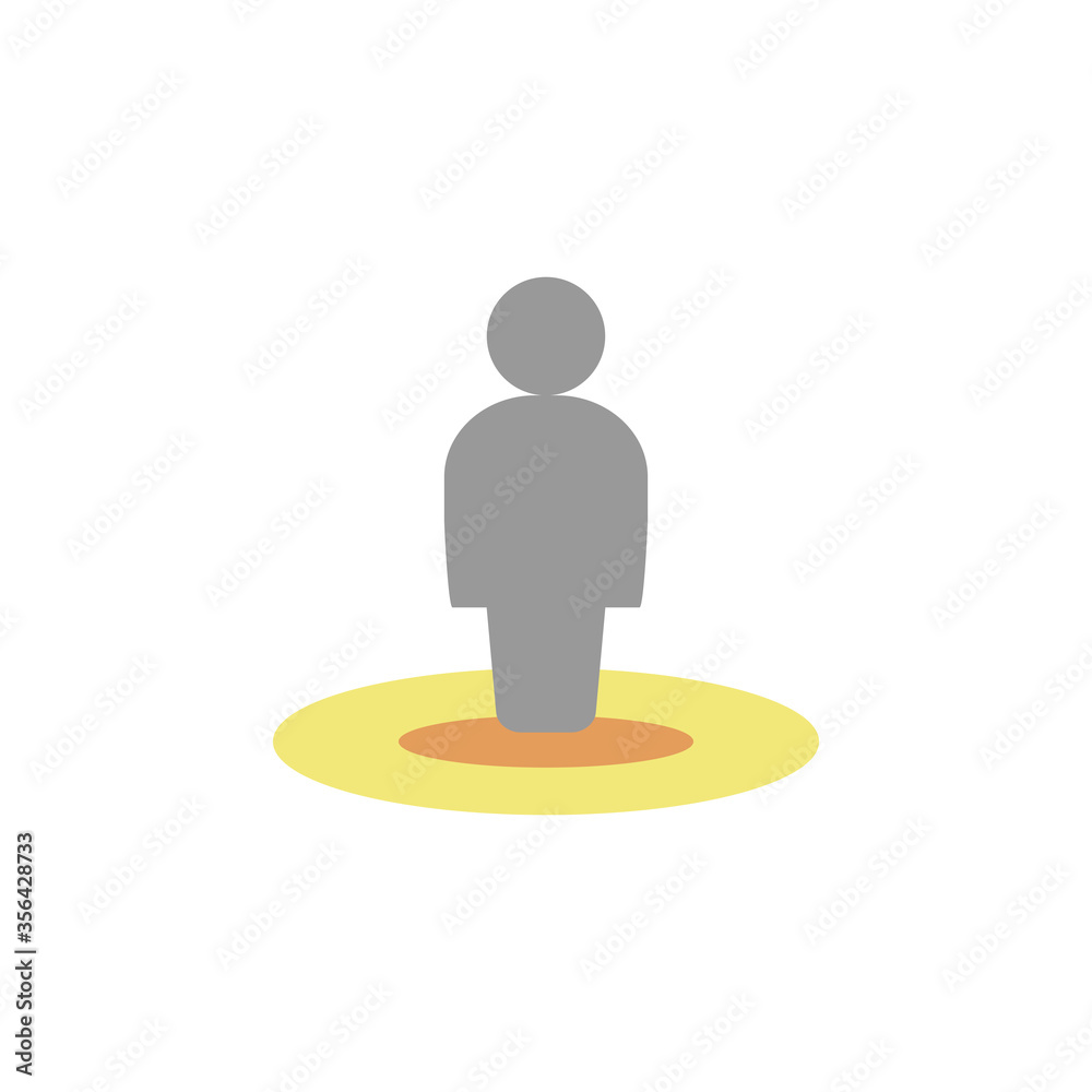 Poster man, placeholder icon. simple color vector elements of navigation icons for ui and ux, website or mo