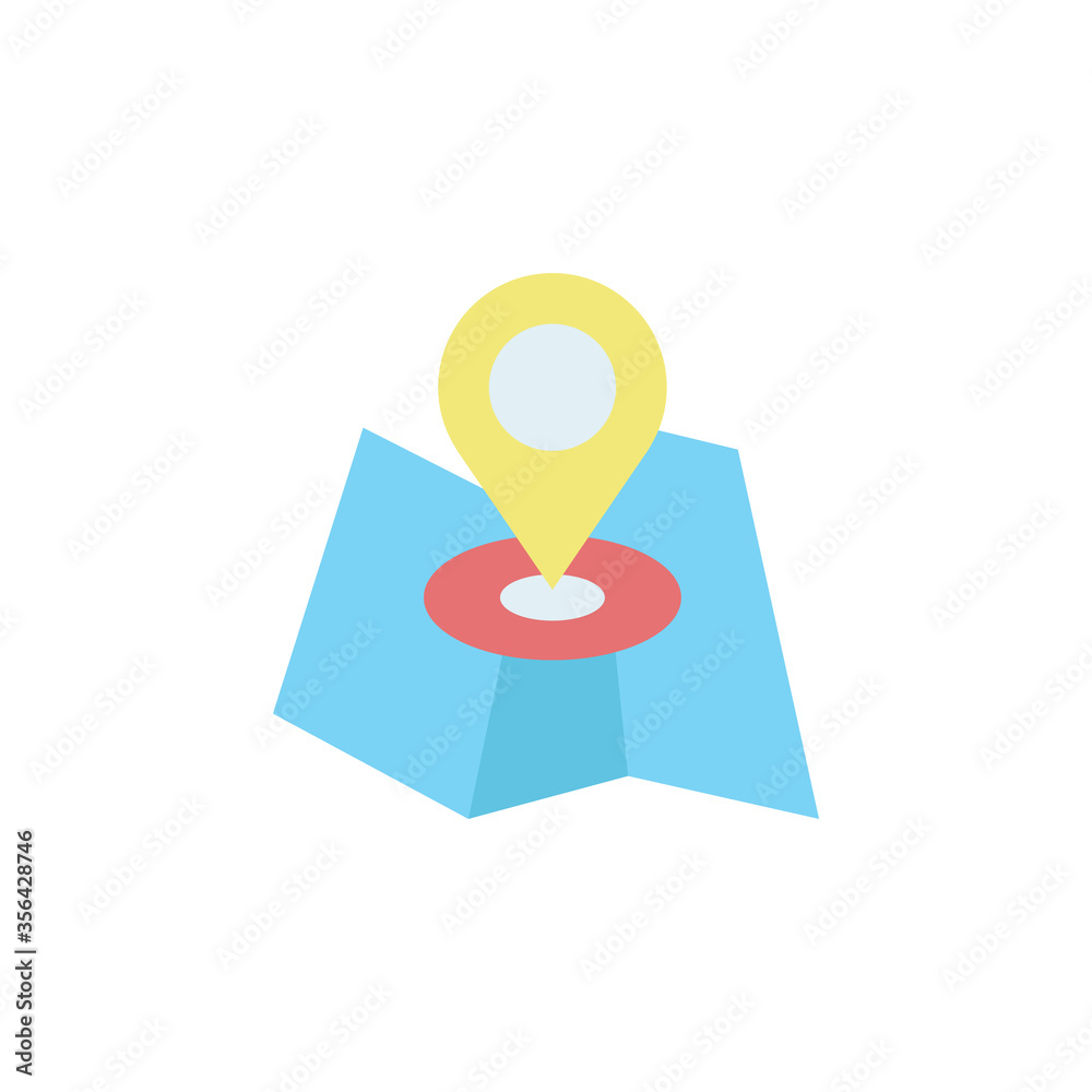 Poster placeholder, map icon. simple color vector elements of navigation icons for ui and ux, website or mo