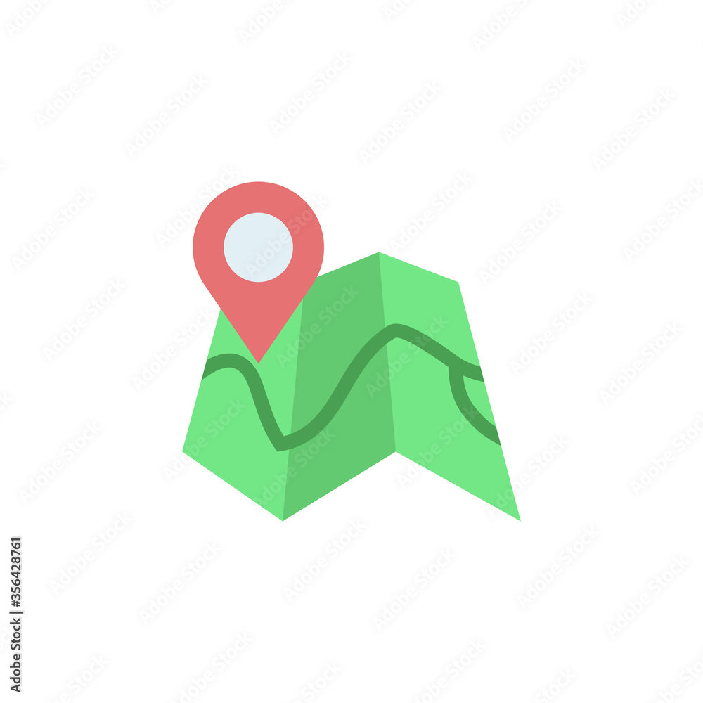 Poster map, placeholder icon. simple color vector elements of navigation icons for ui and ux, website or mo