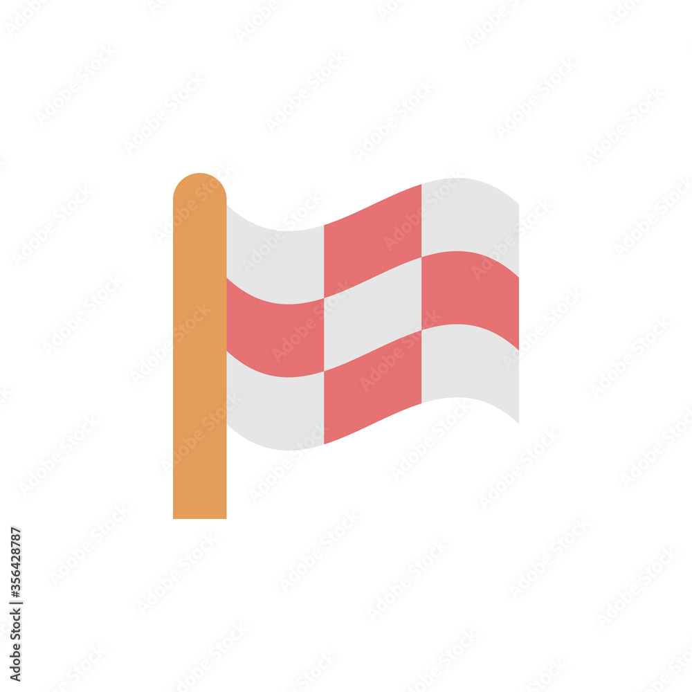 Poster flag icon. simple color vector elements of navigation icons for ui and ux, website or mobile applica