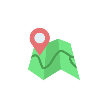 Map, placeholder icon. Simple color vector elements of navigation icons for ui and ux, website or mobile application