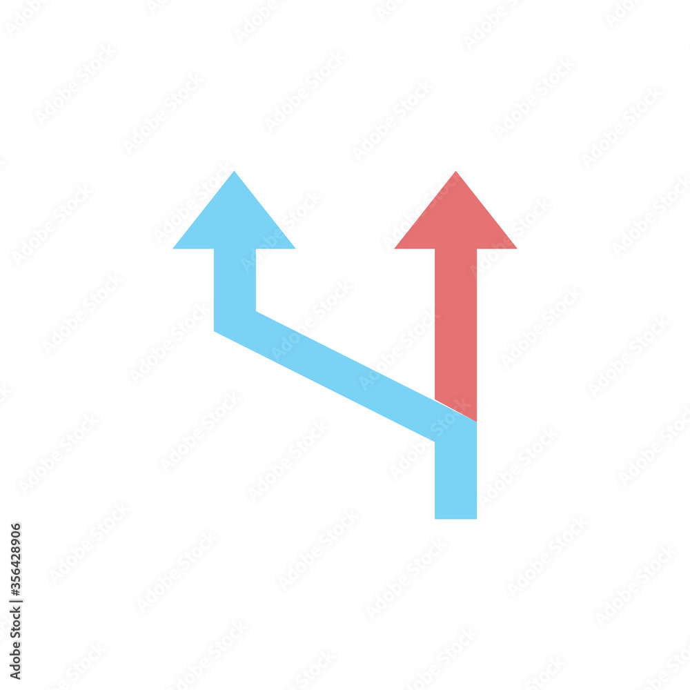 Poster detour, arrow icon. simple color vector elements of navigation icons for ui and ux, website or mobil