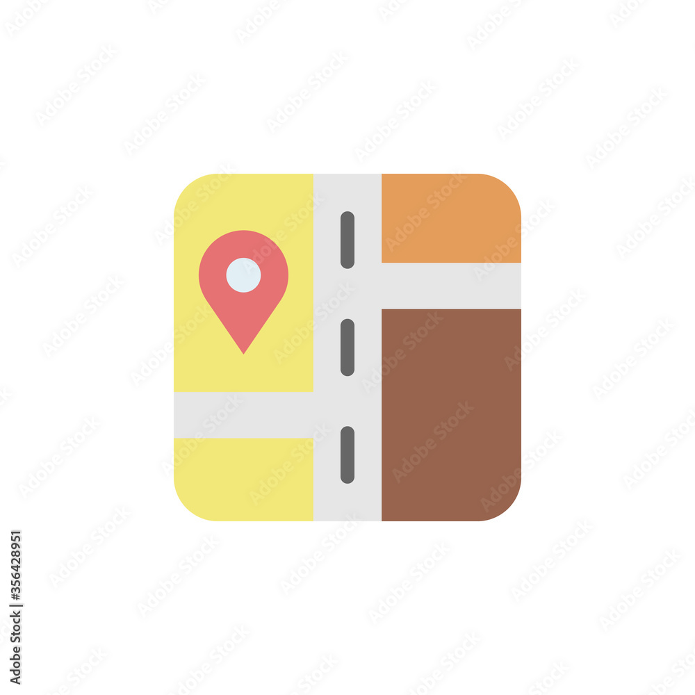 Poster map, placeholder icon. simple color vector elements of navigation icons for ui and ux, website or mo