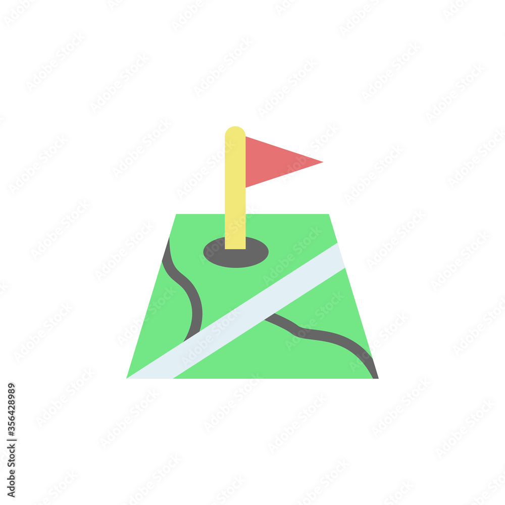 Poster flag, map icon. simple color vector elements of navigation icons for ui and ux, website or mobile ap