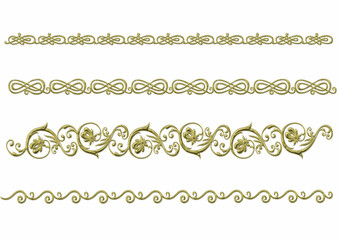 Obraz premium 3d antique geometric border pattern