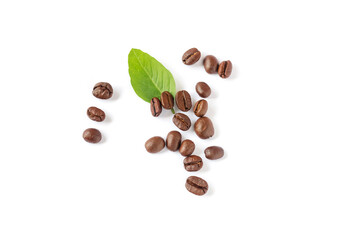 Coffee beans. Isolated on a white background.