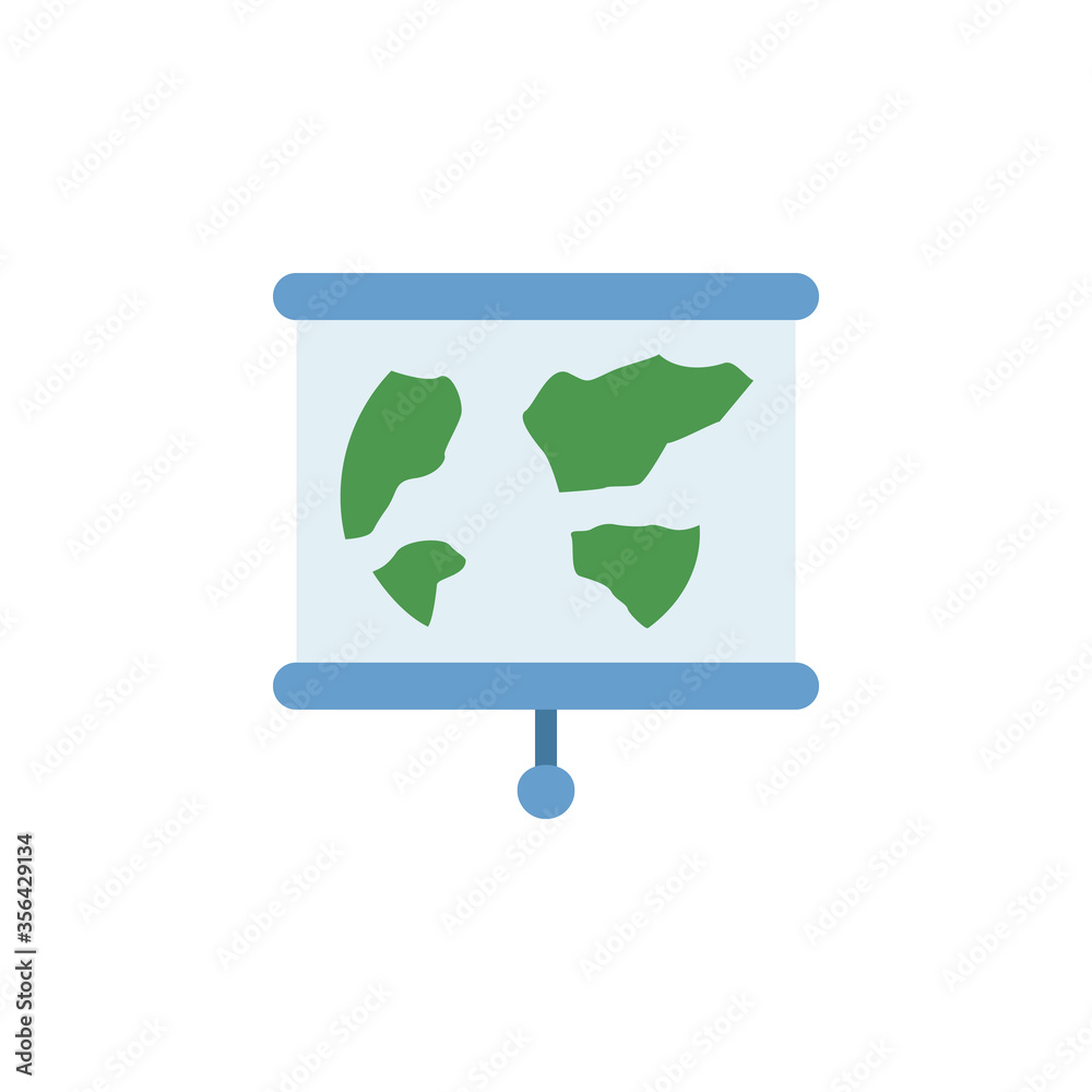 Poster presentation, map icon. simple color vector elements of navigation icons for ui and ux, website or m