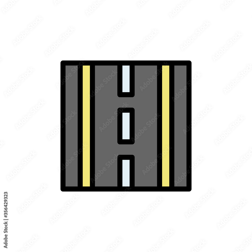 Poster road icon. simple color with outline vector elements of navigation icons for ui and ux, website or m