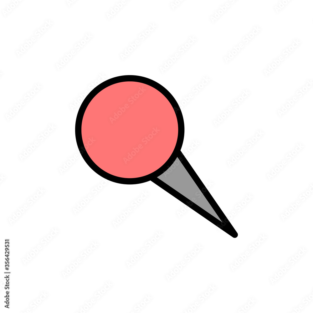 Poster pin icon. simple color with outline vector elements of navigation icons for ui and ux, website or mo